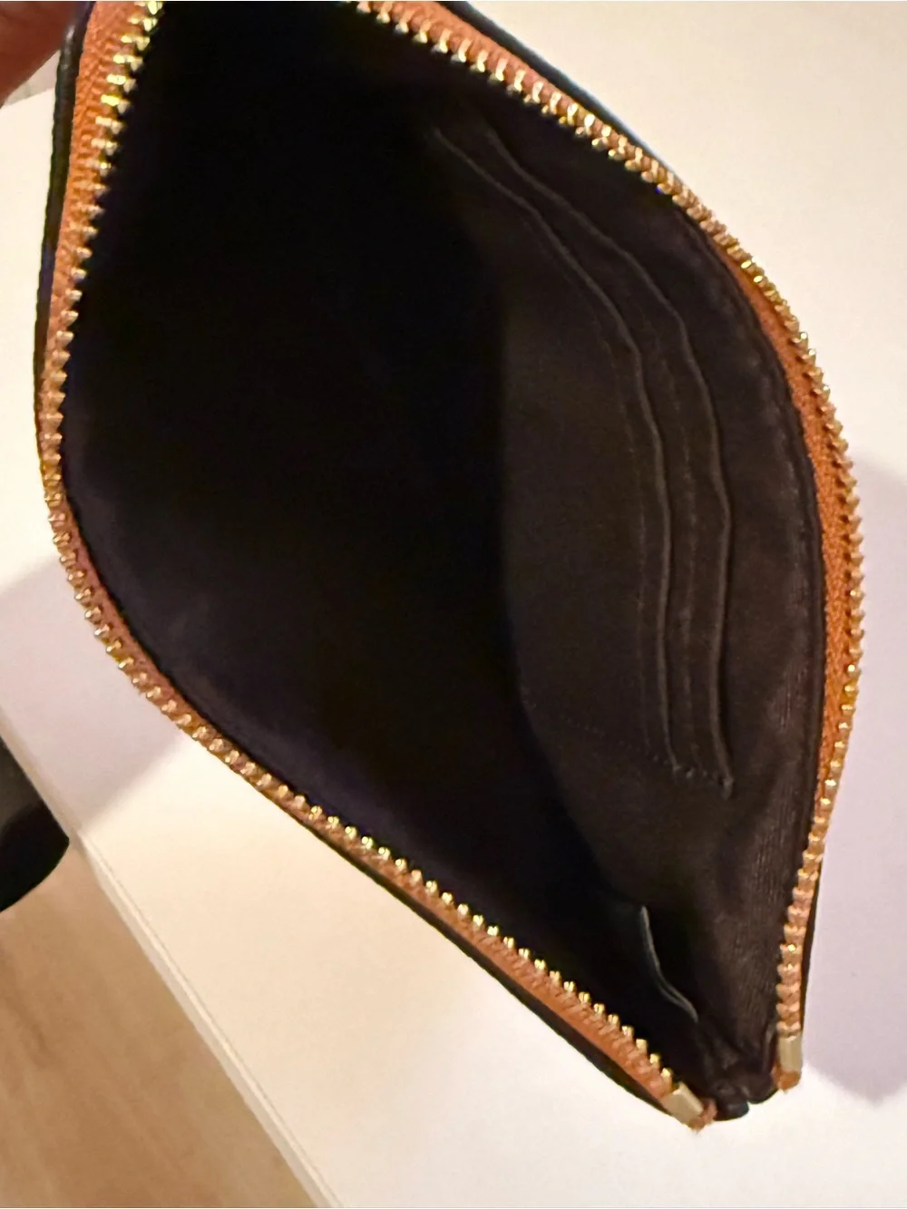 Coach Orange Leather Wristlet Pouch